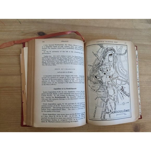 NAGEL'S FRANCE TRAVEL GUIDE Vintage 1956 w/ Maps of Paris & Country Red Rare - Picture 9 of 16